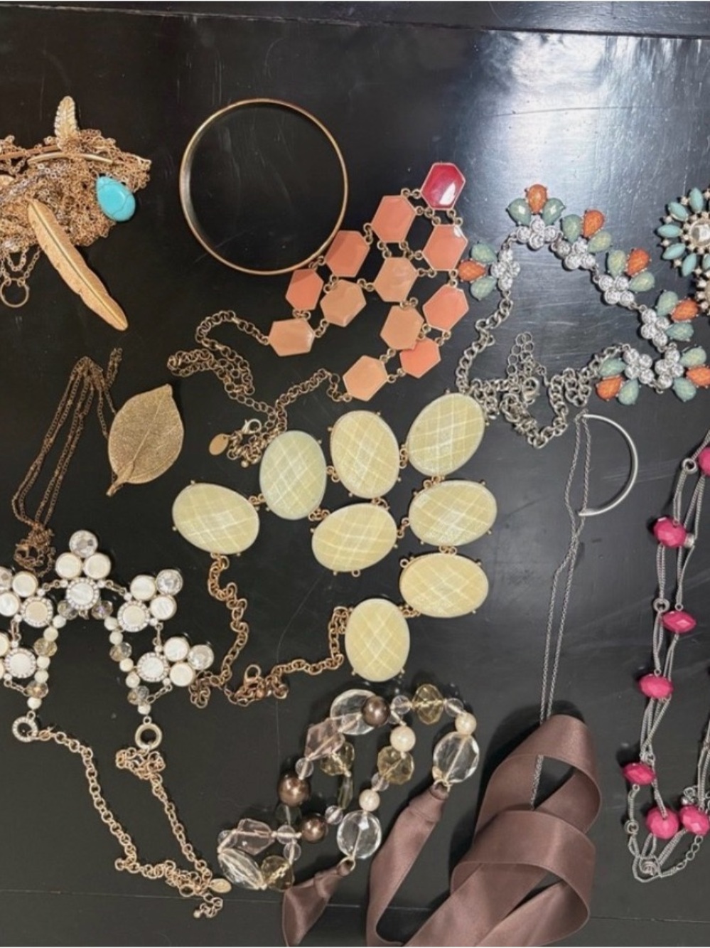 LOT 10 Women’s Statement Bib Necklaces- done charming Charlie, other